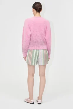 2384 Beaded Fluffy Knit, Crewneck Cardigansg-pf25-k037-2384*Stine Goya Best