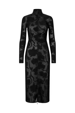 Stine Goya 2246 Lurex Jersey, Long Sleeve Zip Dresssg-ps26-d025-2246< Kjoler