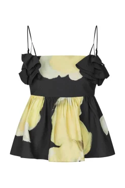 2450 Printed Viscose, Floral Peplum Topsg-ps26-t139-2450*Stine Goya Online