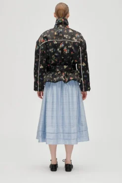 Stine Goya 2407 Satin Ruffle, Cinched Aviator Bomber Jacketsg-aw25-j056-2407< Overtøj & Jakker