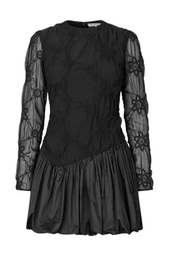 2449 Smocked Cotton Mix, Balloon Long Sleeve Short Dresssg-ps26-d188-2449*Stine Goya Best