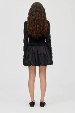 2449 Smocked Cotton Mix, Balloon Long Sleeve Short Dresssg-ps26-d188-2449*Stine Goya Best