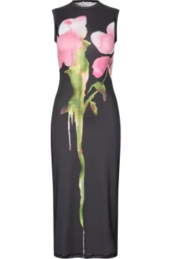 2244 Stocking Jersey, Elastic Tank Crewneck Dresssg-aw25-d104-2244*Stine Goya