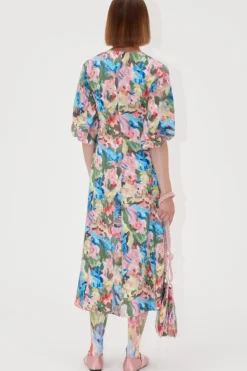 Stine Goya 2259 Structure Stretch, 3/4 Sleeve Midi Dresssg-ss25-d018-2259< Kjoler