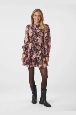 Neo Noir Aberto Big Flower Dress 166923< Kjoler|Ammevenligt Tøj