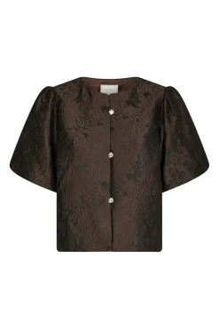 Neo Noir Aisa Brocade Blouse 166369< Bluser & Skjorter|Ammevenligt Tøj