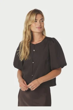 Aisa Dull Satin Blouse 164658*Neo Noir Best