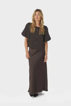 Aisa Dull Satin Blouse 164658*Neo Noir Best