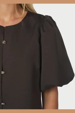 Aisa Dull Satin Blouse 164658*Neo Noir Best