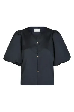 Aisa Dull Satin Blouse 164658*Neo Noir Clearance