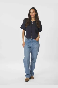 Aisa Dull Satin Blouse 164658*Neo Noir Clearance