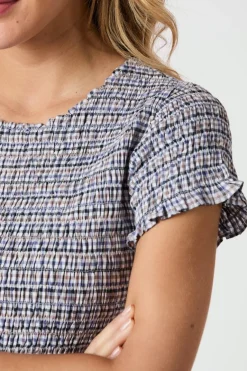 Aletta Double Check Top 165123*Neo Noir