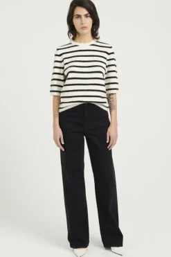 Gestuz Alphagz Ss Tee Striped< T-Shirts & Toppe