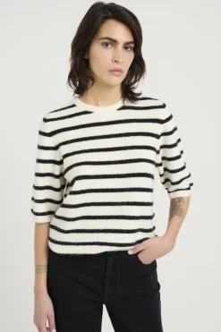 Gestuz Alphagz Ss Tee Striped< T-Shirts & Toppe