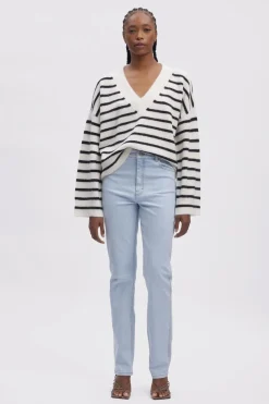 Gestuz Alphagz V-Neck Striped< Bluser & Skjorter|Strik