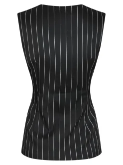 Alva Stripe Waistcoat 165673*Yellow Lane Outlet