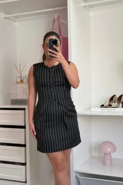 Alva Stripe Waistcoat 165673*Yellow Lane Outlet