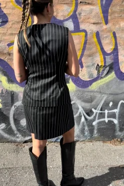 Alva Stripe Waistcoat 165673*Yellow Lane Outlet