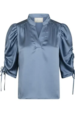Neo Noir Alvira Drapy Satin Blouse 166542< Bluser & Skjorter