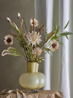 Alyssa Vase, Gul, Glas 82061390*Bloomingville Outlet