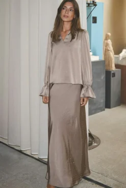 Neo Noir Amara Heavy Satin Bedaz Blouse 166578< Bluser & Skjorter