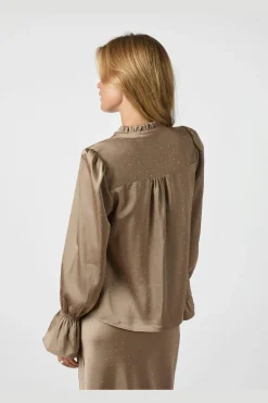 Neo Noir Amara Heavy Satin Bedaz Blouse 166578< Bluser & Skjorter