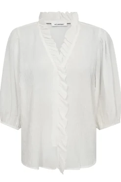 Co´Couture Anikacc Frill Ss Shirt 35905< Bluser & Skjorter