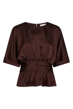 Annegret Heavy Sateen Blouse 166830*Neo Noir Best