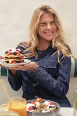 Neo Noir Annie Denim Blouse< Bluser & Skjorter|Ammevenligt Tøj