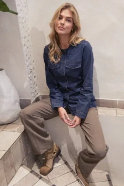 Neo Noir Annie Denim Blouse< Bluser & Skjorter|Ammevenligt Tøj