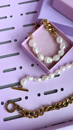 Armbånd Perle & Forgyldt*Mellow Moon