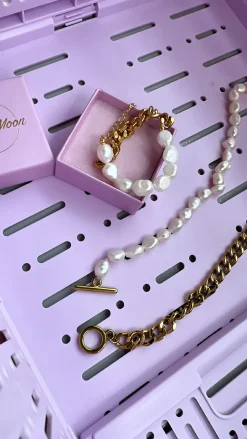 Armbånd Perle & Forgyldt*Mellow Moon