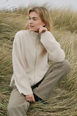 Neo Noir Asley Zip Knit Cardigan 164973< Cardigans|Ammevenligt Tøj