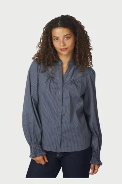 Astrida Stripe Stone Blouse 167292*Neo Noir Discount