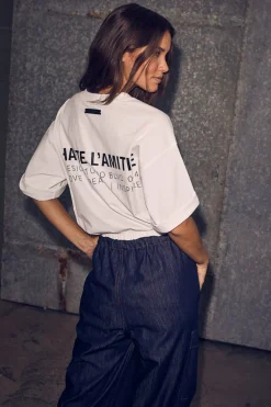 Haute L'Amitié Back Logo Loose Tee HL10410< T-Shirts & Toppe