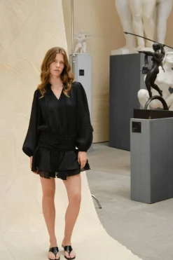 Bari Chiffon Dress 166918*Neo Noir Clearance