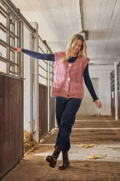 Black Colour Bcbjoerk Knitted Button Vest 1217< Veste