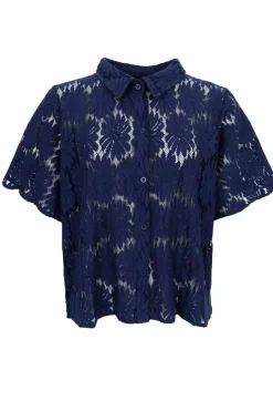 Black Colour Bccosmos Ss Flower Shirt 40889< Bluser & Skjorter|Ammevenligt Tøj