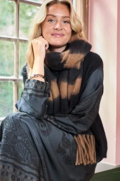 Black Colour Bcdash Striped Winter Scarf 208415< Tørklæder