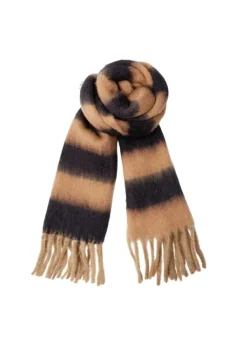 Black Colour Bcdash Striped Winter Scarf 208415< Tørklæder