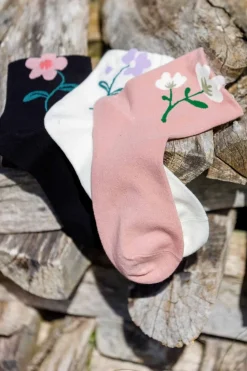 Bcdeena Flower Sock 4365*Black Colour Hot