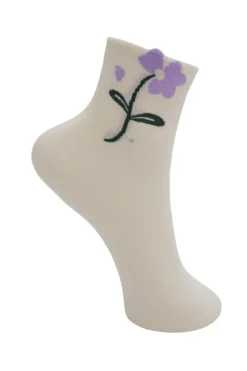 Bcdeena Flower Sock 4365*Black Colour Clearance