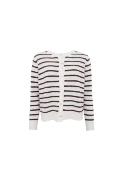 Bcdell Striped Knit Cardigan 1197*Black Colour New