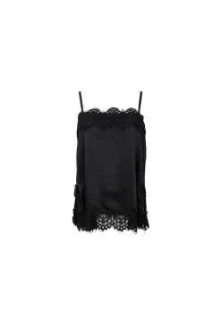 Black Colour Bcevie Lace Strap Top 41046< T-Shirts & Toppe