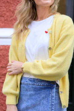 Black Colour Bcmay S/S Heart Tee 40871< T-Shirts & Toppe