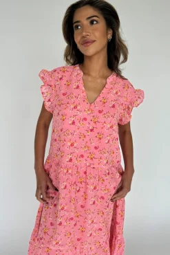 Continue Bea Long Flowerprint 14891< Kjoler