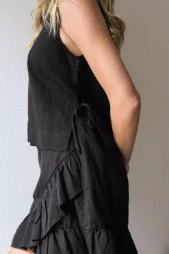 Neo Noir Bekka Linen Skirt< Nederdele