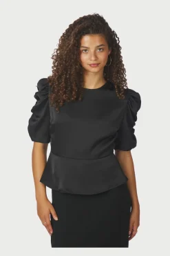 Neo Noir Benua Heavy Sateen Blouse 167069< Bluser & Skjorter