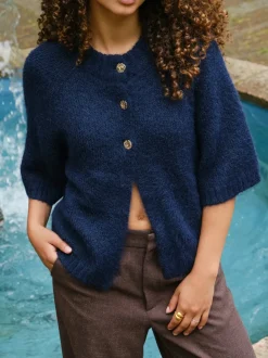 Benuta Fluffy Knit Cardigan 165816*Neo Noir Hot