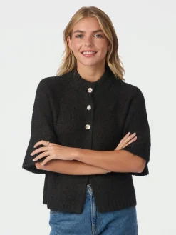 Neo Noir Benuta Fluffy Knit Cardigan 165816< Cardigans